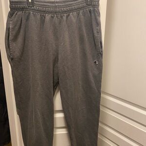 Champion Gray Sweatpants with Elastic Waistband and Relaxed Fit